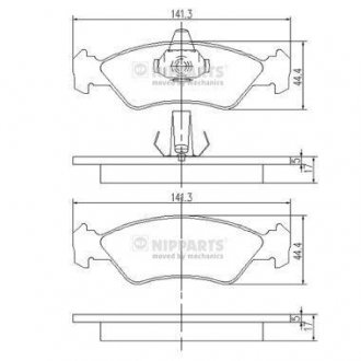 Передні тормозні (гальмівні) колодки nipparts J3603049