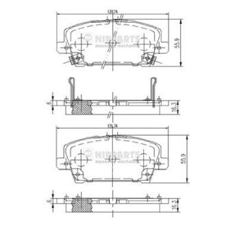 Передні тормозні (гальмівні) колодки nipparts J3604065