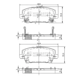 Тормозні (гальмівні) колодки Nipparts J3604065
