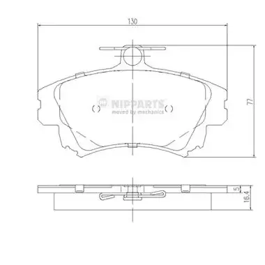 Передні тормозні (гальмівні) колодки Nipparts J3605042 (фото 1)