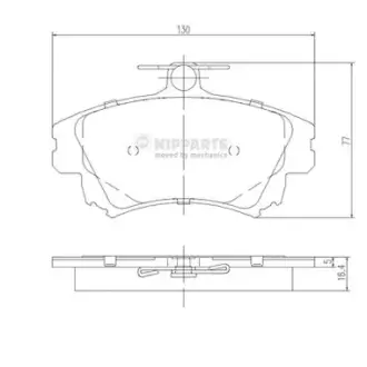 Передние тормозные колодки nipparts J3605042