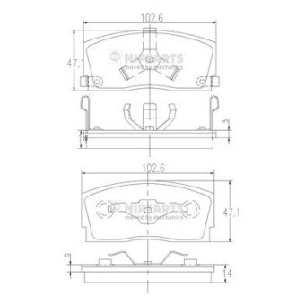 Тормозні (гальмівні) колодки nipparts J3606006