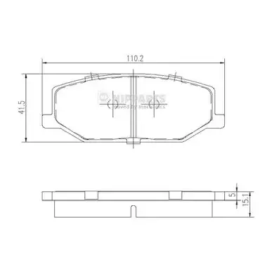 Передние тормозные колодки nipparts J3608003