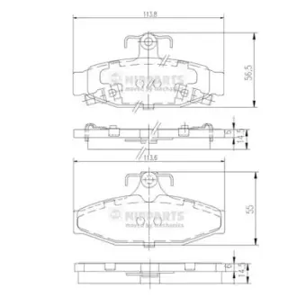 Тормозні (гальмівні) колодки nipparts J3610400