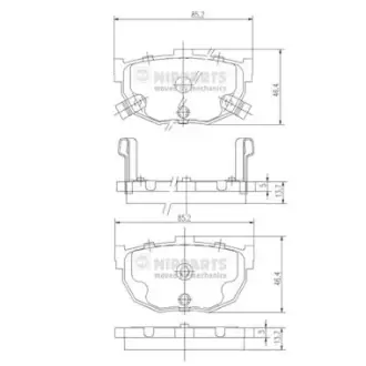 Тормозні (гальмівні) колодки Nipparts J3610505