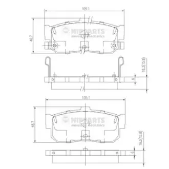 Тормозные колодки nipparts J3611034