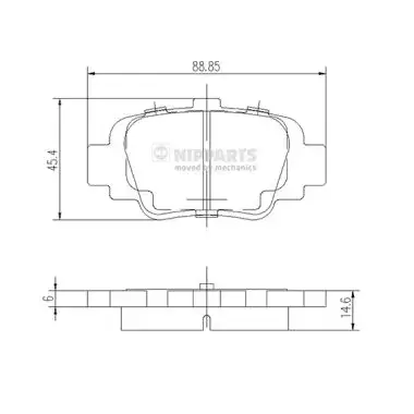 Тормозные колодки nipparts J3611035