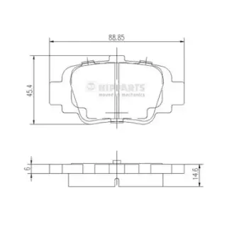 Тормозные колодки nipparts J3611035