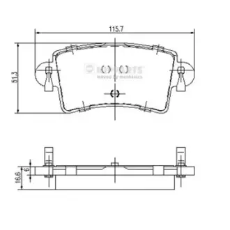 Тормозні (гальмівні) колодки Nipparts J3611046