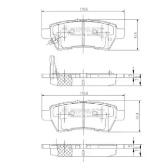 Тормозні (гальмівні) колодки Nipparts J3611050