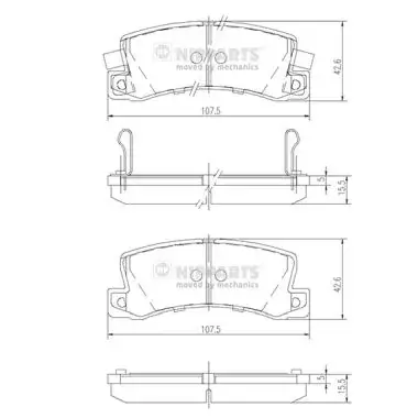 Тормозные колодки nipparts J3612013
