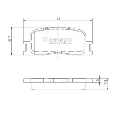 Тормозные колодки nipparts J3612024