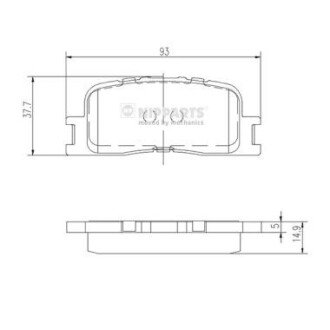 Задні тормозні (гальмівні) колодки nipparts J3612024