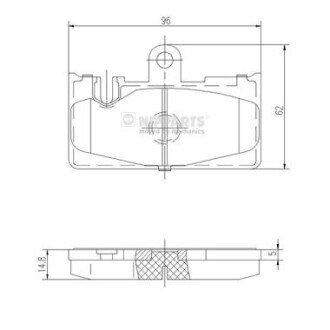 Тормозные колодки nipparts J3612029