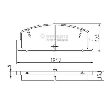 Тормозные колодки nipparts J3613002