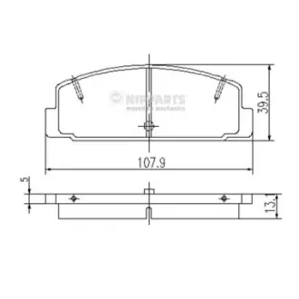Тормозные колодки nipparts J3613002