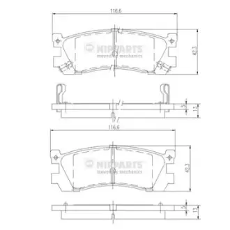 Тормозні (гальмівні) колодки Nipparts J3613005