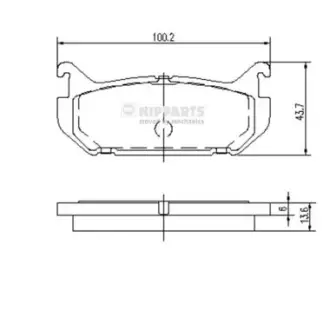 Тормозные колодки nipparts J3613007