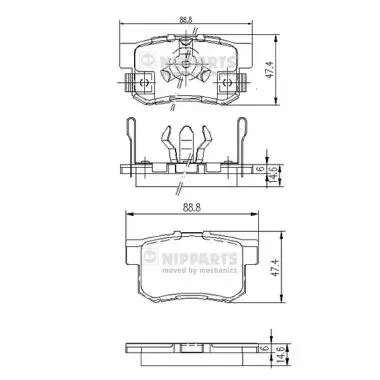 Тормозные колодки nipparts J3614017