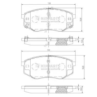 Передние тормозные колодки nipparts N3600545