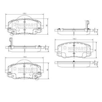 Передние тормозные колодки nipparts N3600552