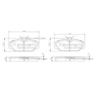 Передні тормозні (гальмівні) колодки Nipparts N3600917