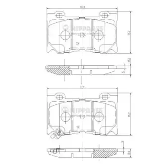 Передние тормозные колодки nipparts N3601107