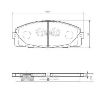 Тормозні (гальмівні) колодки nipparts N3602144 на Тойота Хайс