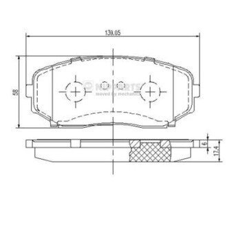 Передние тормозные колодки nipparts N3603070