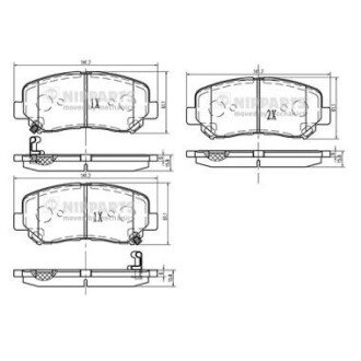 Передні тормозні (гальмівні) колодки nipparts N3603073