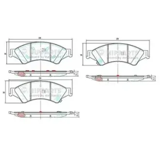 Передні тормозні (гальмівні) колодки Nipparts N3603075