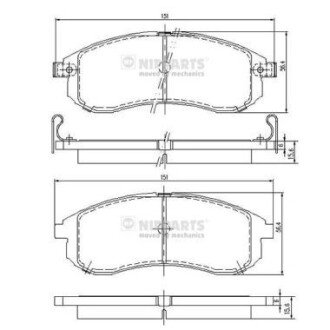 Передние тормозные колодки nipparts N3605052