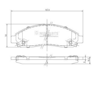 Передние тормозные колодки nipparts N3609010