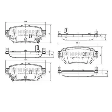 Тормозные колодки nipparts N3611060