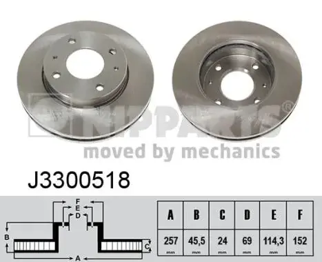 Вентилируемый тормозной диск nipparts J3300518
