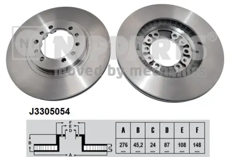 Вентильований гальмівний диск Nipparts J3305054