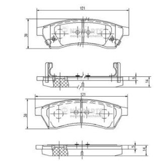 Задні тормозні (гальмівні) колодки nipparts J3610904