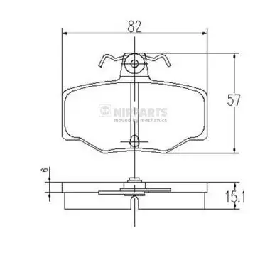 Задние тормозные колодки nipparts J3611031