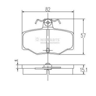 Задние тормозные колодки nipparts J3611031 на Ниссан Almera Tino