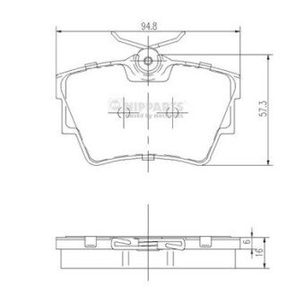 Задние тормозные колодки nipparts J3611047 на Рено Трафик 2