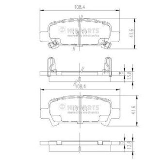 Задние тормозные колодки nipparts J3617002 на Субару Легаси б4