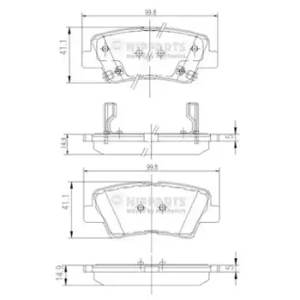 Задні тормозні (гальмівні) колодки Nipparts N3610311