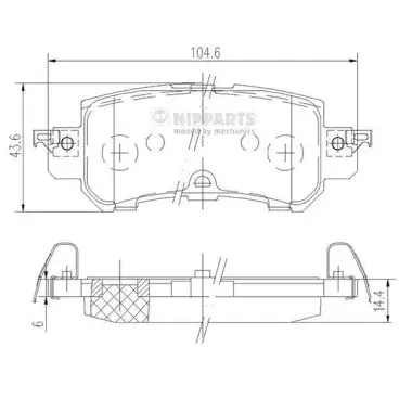 Задние тормозные колодки nipparts N3613026