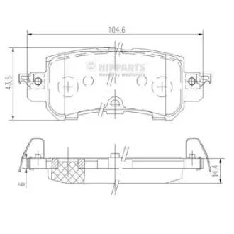 Задние тормозные колодки nipparts N3613026