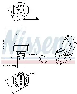 Датчик тиску nissens 301039