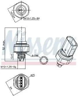 Датчик тиску nissens 301039