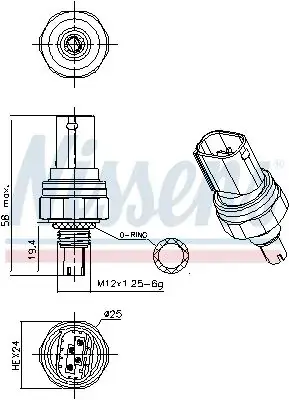 Датчик тиску Nissens 301071 (фото 1)