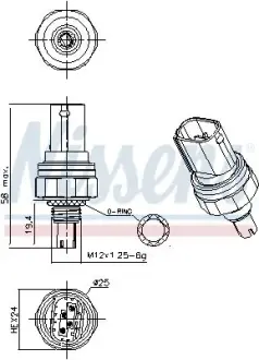Датчик тиску nissens 301071 Бмв 7 серии