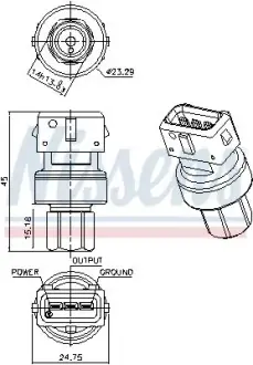 Датчик тиску nissens 301086 Рендж (ленд) ровер Эвок