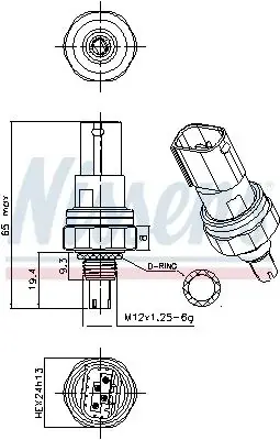 Датчик тиску nissens 301117